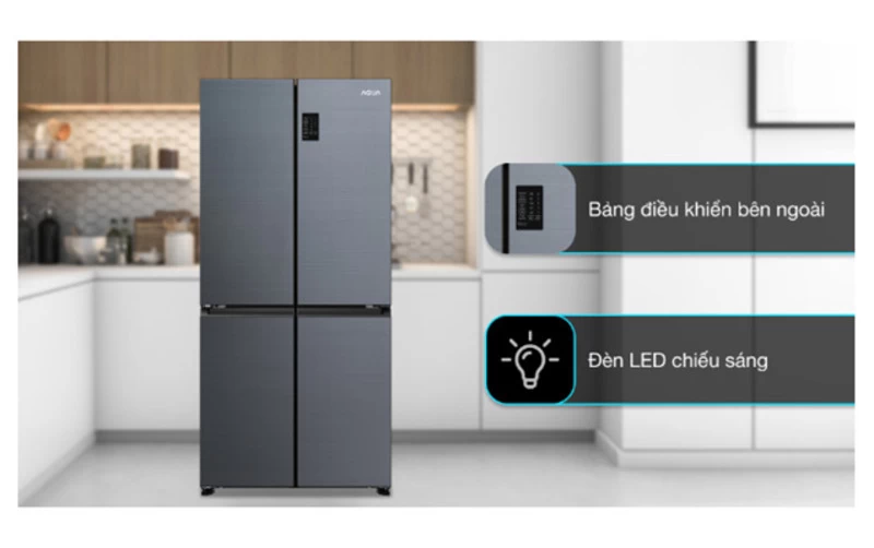 Tủ lạnh Aqua Inverter 469 lít Multi Door AQR-M536XA(SL) còn được trang bị nhiều tiện ích thông minh, giúp nâng cao trải nghiệm sử dụng. Tủ lạnh Aqua Inverter 469 lít Multi Door AQR-M536XA(SL) còn được trang bị nhiều tiện ích thông minh, giúp nâng cao trải nghiệm sử dụng.