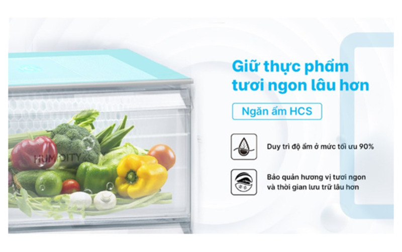 Hệ thống làm lạnh 360 độ của tủ lạnh Aqua Inverter 469 lít Multi Door AQR-M536XA(WGB) giúp phân bố đều luồng khí lạnh đến mọi ngóc ngách của tủ