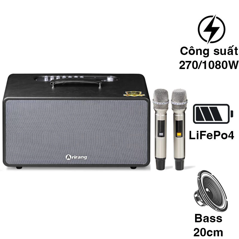 Bộ loa karaoke di động Arirang AM2 có công suất ấn tượng cho âm thanh sống động ở mọi không gian Bộ loa karaoke di động Arirang AM2 có công suất ấn tượng cho âm thanh sống động ở mọi không gian