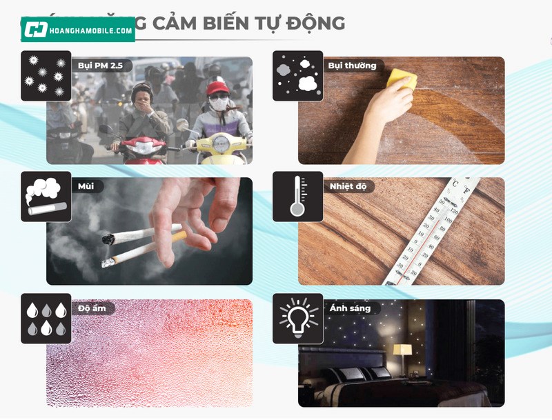 Máy lọc không khí SHARP FP-J80EV-H có chức năng cảm biến chất lượng không khí Máy lọc không khí SHARP FP-J80EV-H có chức năng cảm biến chất lượng không khí