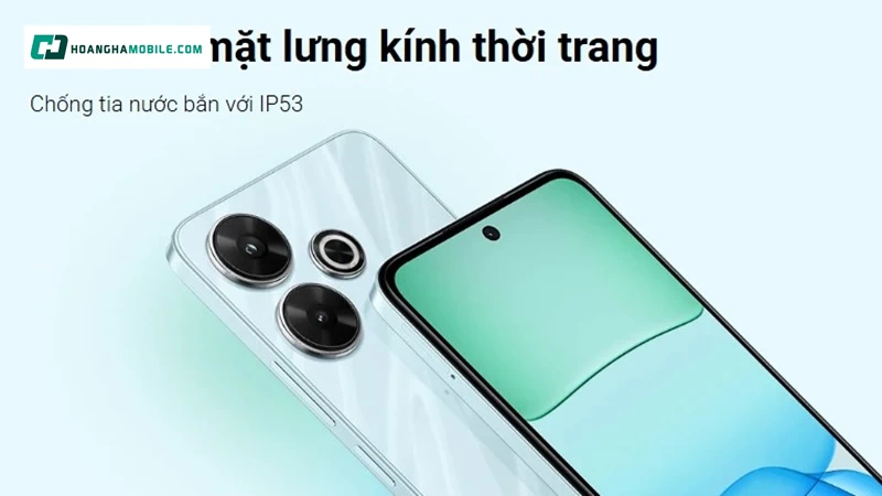 Xiaomi Redmi 13 được hoàn thiện với mặt lưng kính nhưng được xử lý bóng mượt, tạo cảm giác như một sản phẩm cao cấp Xiaomi Redmi 13 được hoàn thiện với mặt lưng kính nhưng được xử lý bóng mượt, tạo cảm giác như một sản phẩm cao cấp