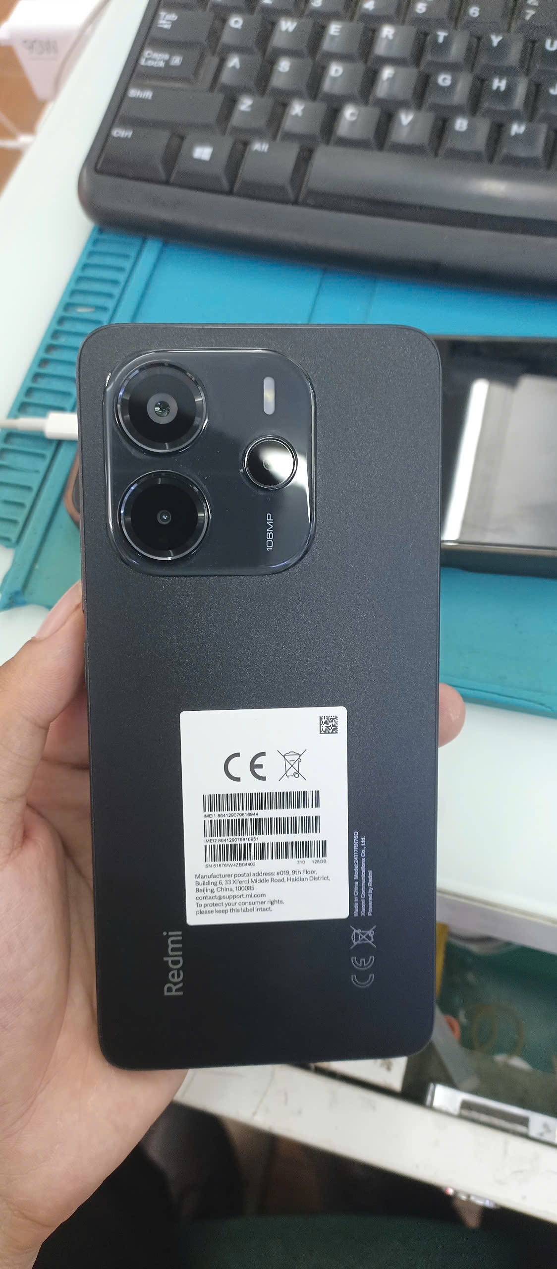 ĐIỆN THOẠI DI ĐỘNG (TEL) REDMI NOTE 14 6.67/MTK G99Ultra/6G/128G/108+2+2MP/20MP/5500mAh (24117RN76O)/ĐEN - TBH