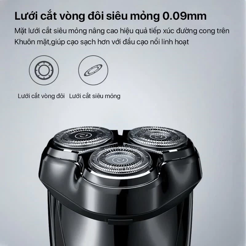 Máy cạo râu Enchen BlackStone 3 sử dụng lưới cắt vòng đôi siêu mỏng Máy cạo râu Enchen BlackStone 3 sử dụng lưới cắt vòng đôi siêu mỏng