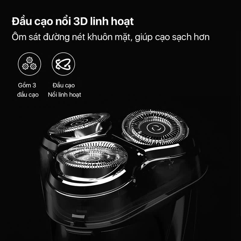 Máy cạo râu Enchen BlackStone 3 sử dụng đầu cạo nổi 3D Máy cạo râu Enchen BlackStone 3 sử dụng đầu cạo nổi 3D
