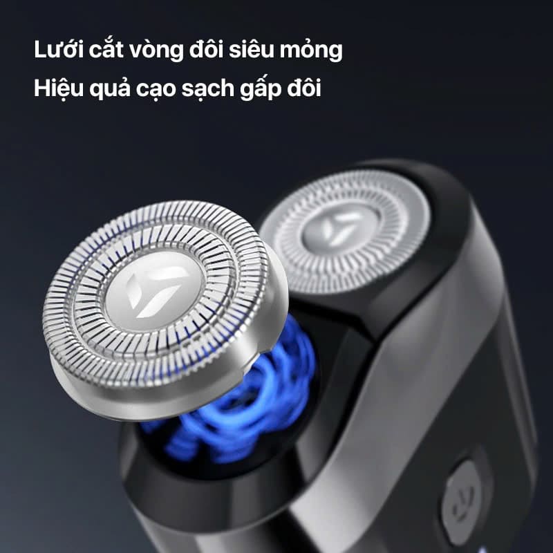 Lưới cắt vòng đôi siêu mỏng của máy cạo râu Enchen Mini 6
