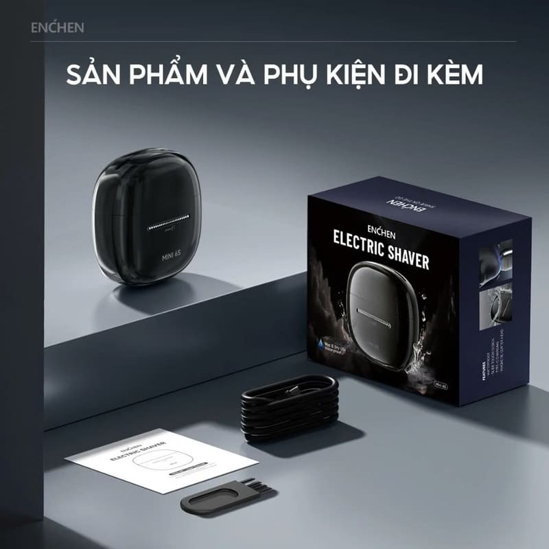 Bộ sản phẩm máy cạo râu Enchen Mini 6S