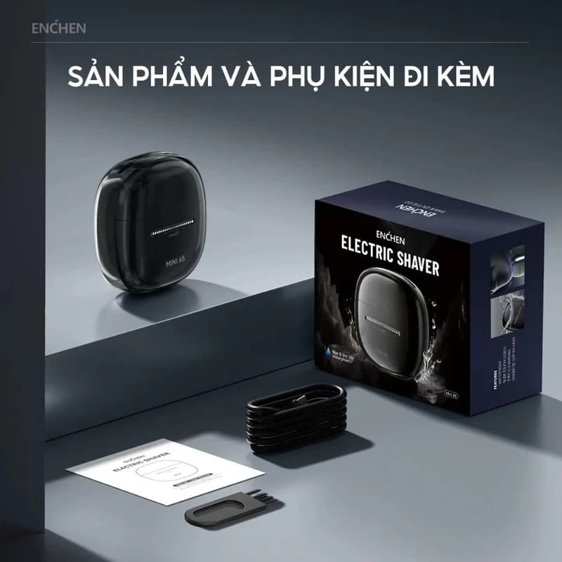 Bộ sản phẩm máy cạo râu Enchen Mini 6S Bộ sản phẩm máy cạo râu Enchen Mini 6S