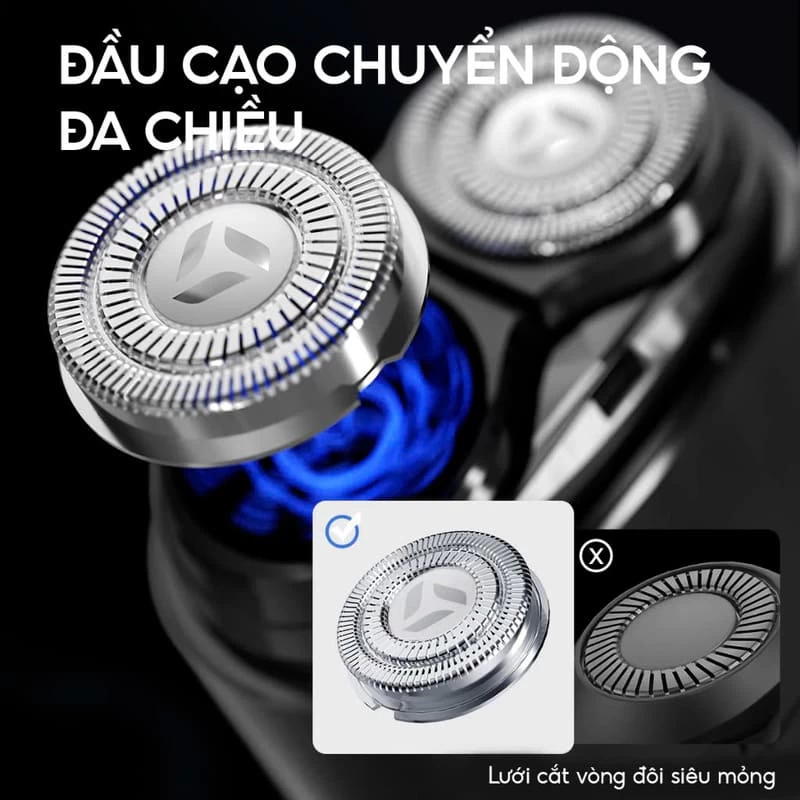 Máy cạo râu Enchen Pocket Shaver K8 có thiết kế đầu cạo chuyển động đa chiều Máy cạo râu Enchen Pocket Shaver K8 có thiết kế đầu cạo chuyển động đa chiều