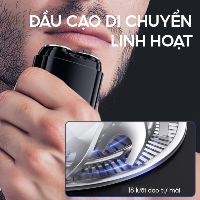 Đầu cạo di chuyển linh hoạt của máy cạo râu Enchen Pocket Shaver K8 Đầu cạo di chuyển linh hoạt của máy cạo râu Enchen Pocket Shaver K8