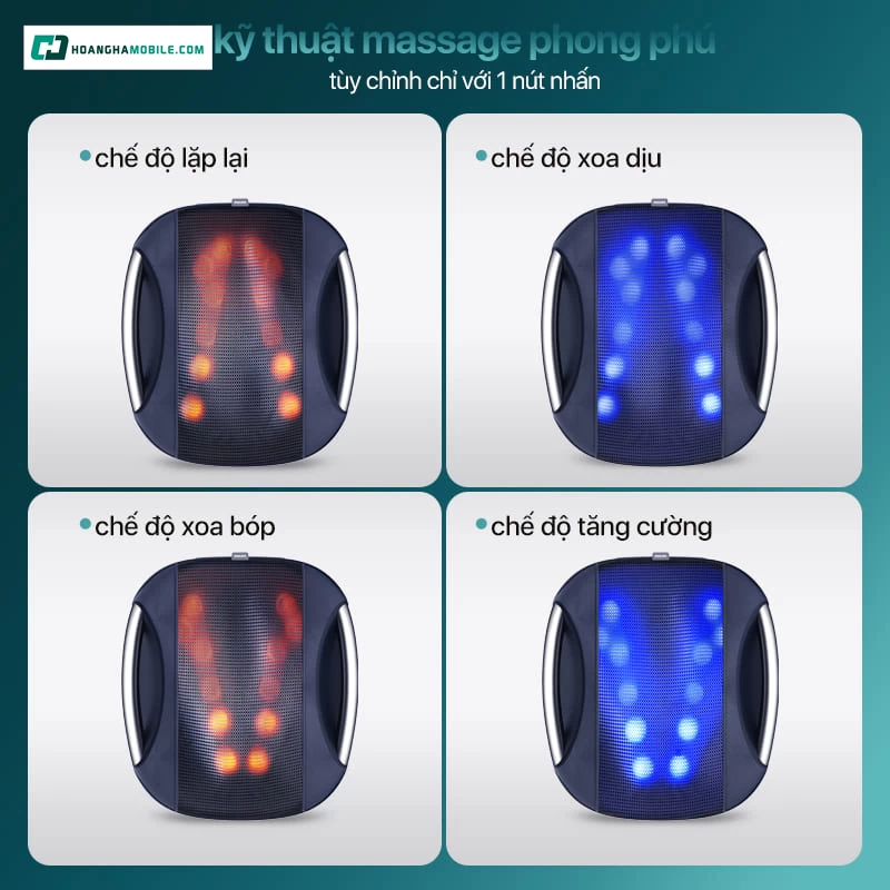 Đa dạng chế độ massage. Đa dạng chế độ massage.