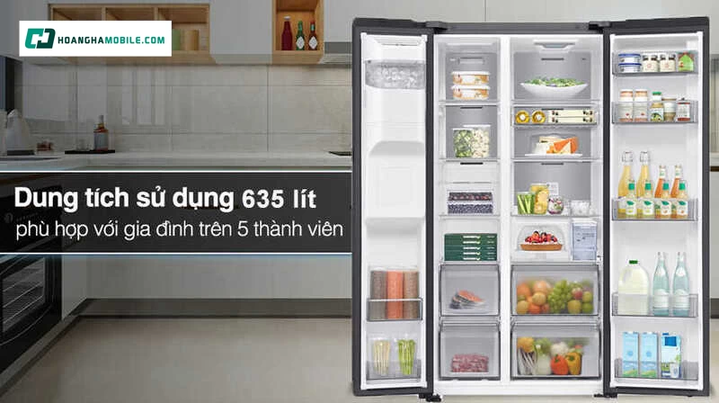 Dung tích khủng với 635 lít. Dung tích khủng với 635 lít.