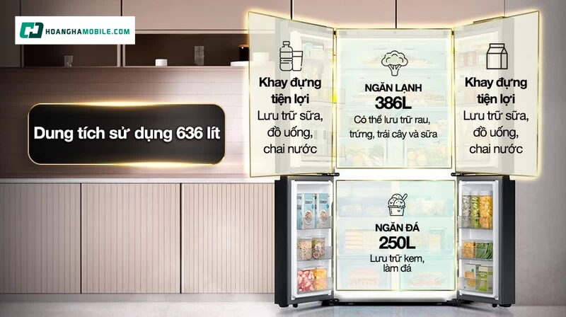 Dung tích lưu trữ thực phẩm tối ưu. Dung tích lưu trữ thực phẩm tối ưu.