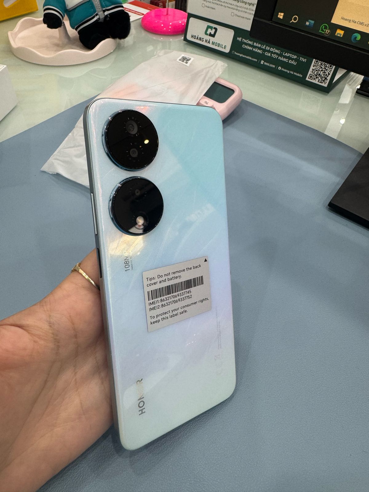 Điện thoại di động Honor X7b (8+256GB), Bạc ánh sáng (Flowing Silver) -TBH - 749 Giải Phóng, Hà Nội