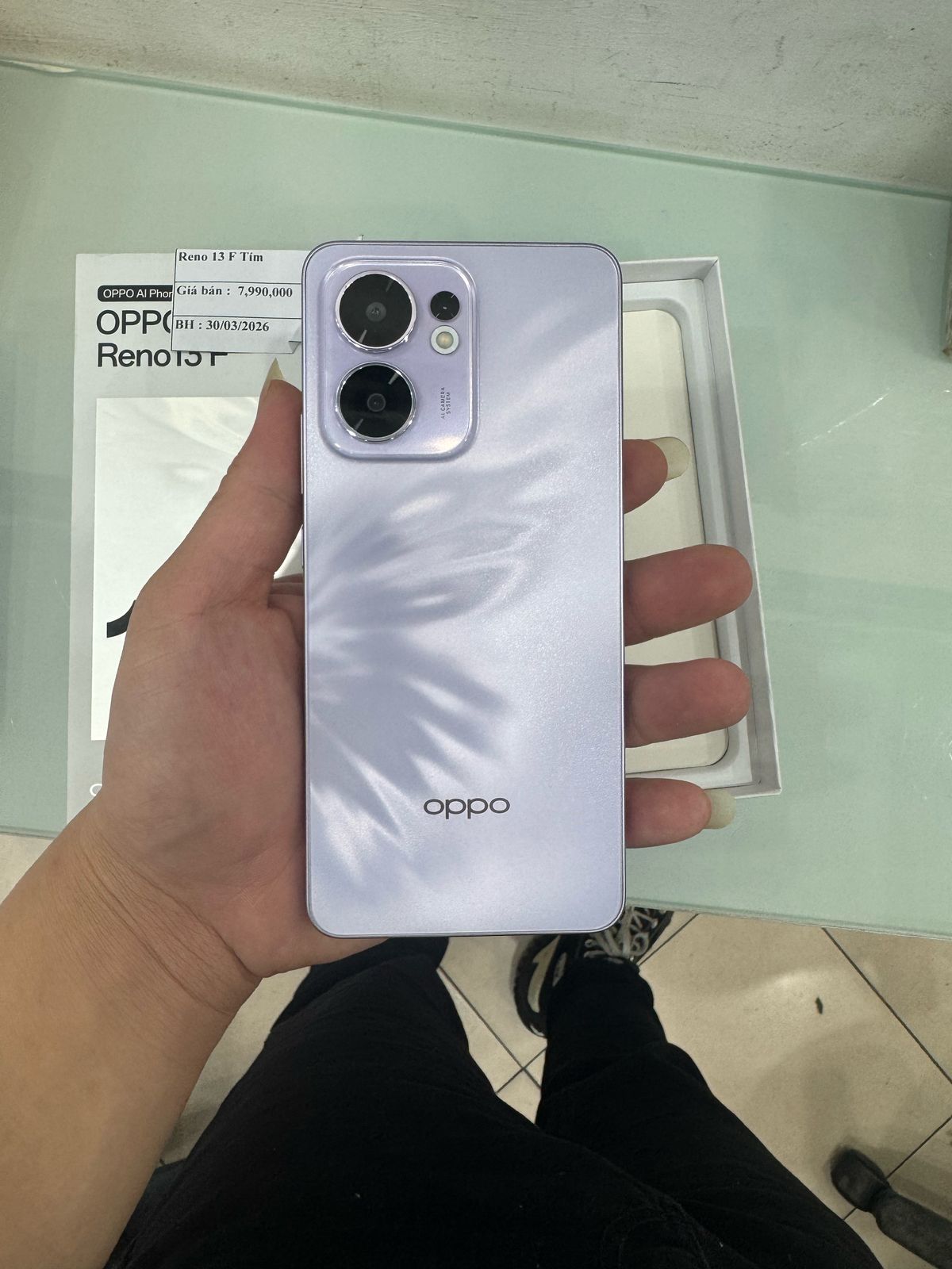 Điện thoại di động OPPO CPH2701 - Reno13 F, Tím-Hàng TBH-749 Giải Phóng 