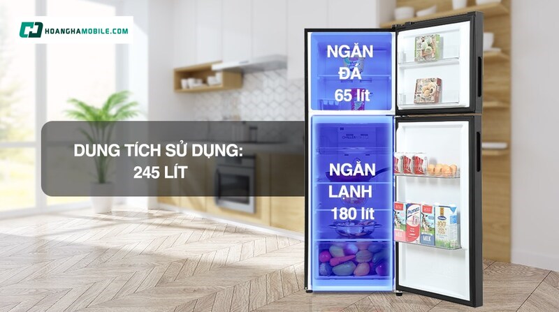 Đảm bảo không gian lưu trữ nhiều thực phẩm. Đảm bảo không gian lưu trữ nhiều thực phẩm.