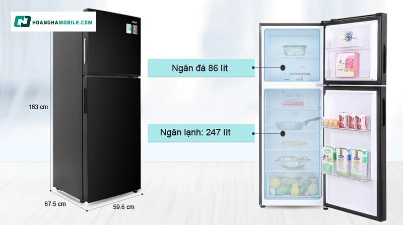 Dung tích sử dụng 333 lít. Dung tích sử dụng 333 lít.