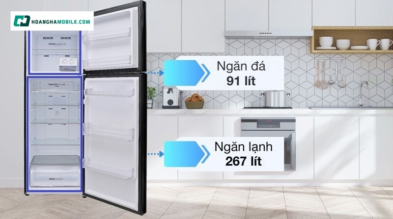 Dung tích sử dụng 358 lít. Dung tích sử dụng 358 lít.