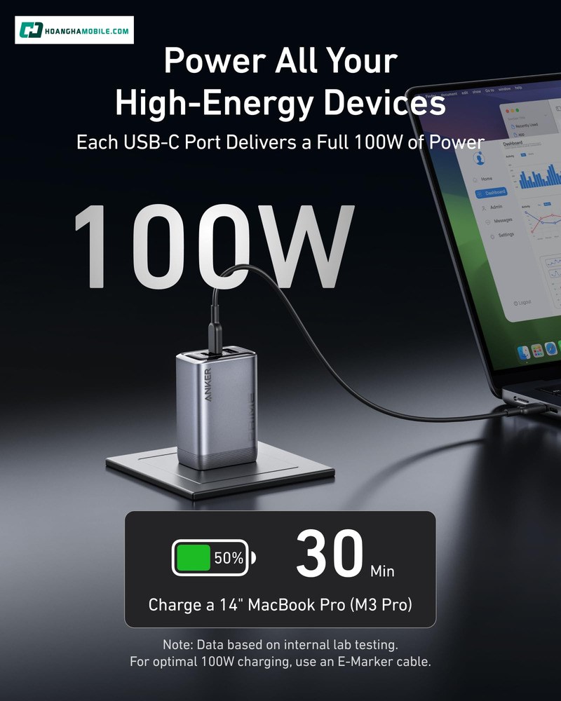 Khả năng sạc nhanh vượt trội. Khả năng sạc nhanh vượt trội.