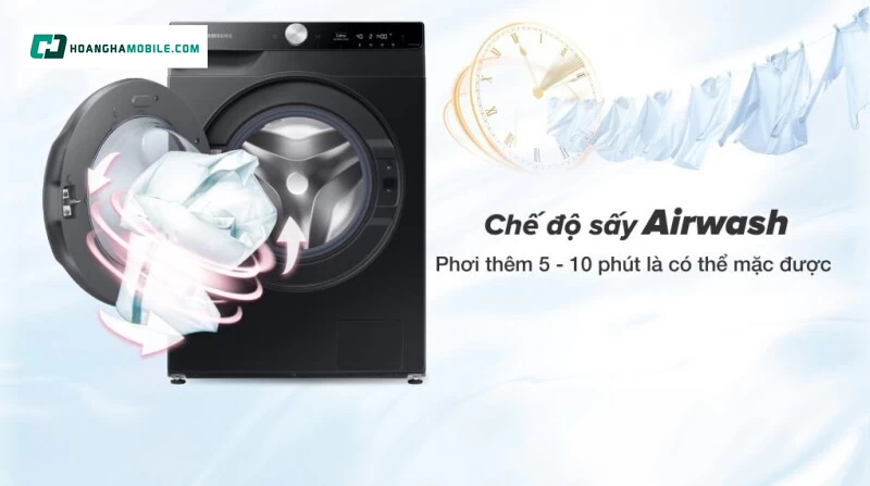 Chế độ sấy Airwash. Chế độ sấy Airwash.