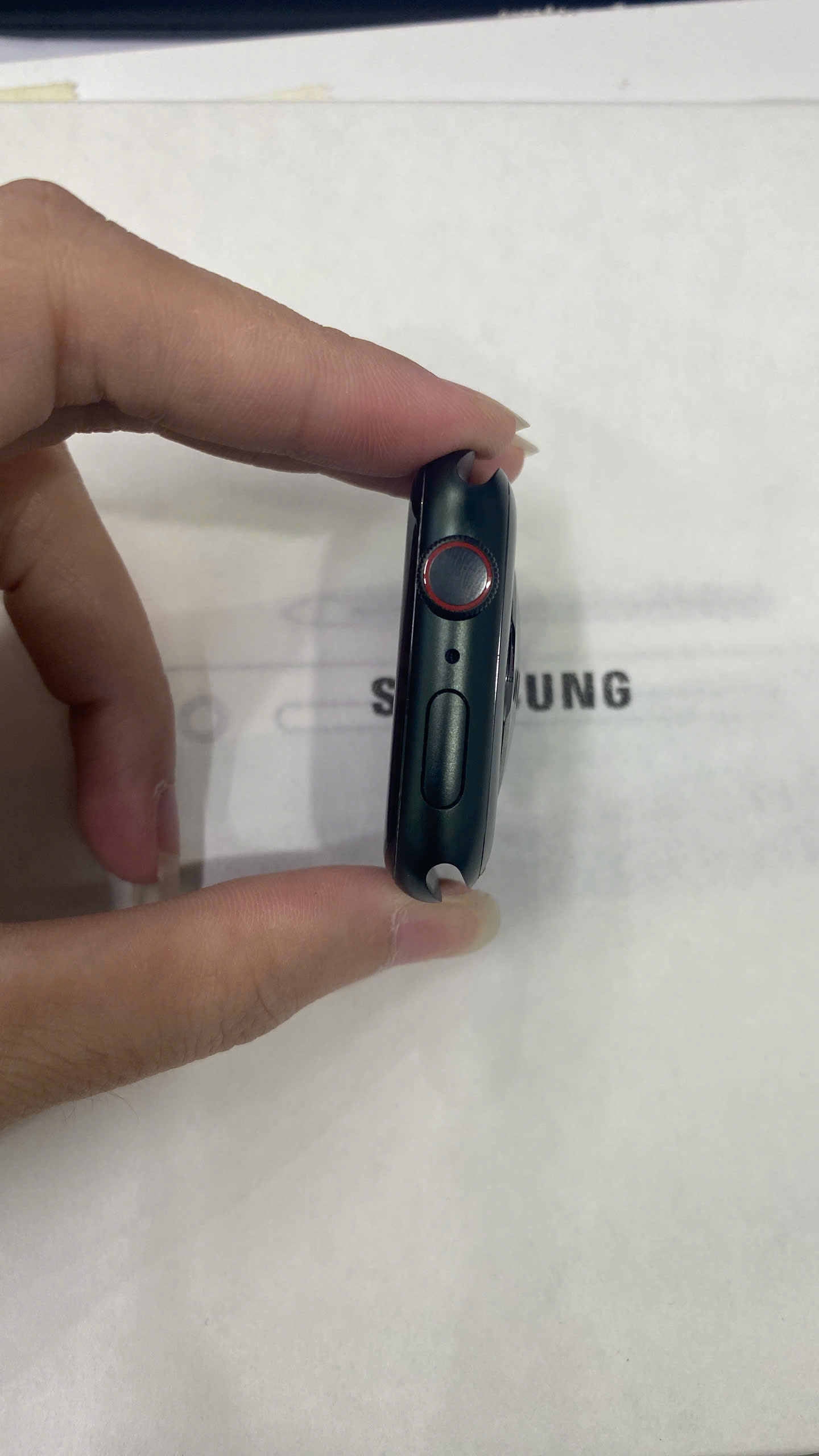 Apple Watch Series 7 GPS + Cellular, 45mm Green Aluminium Case with Clover Sport Band - Regular