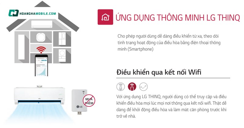 Tích hợp Wi-Fi và công nghệ LG ThinQ. Tích hợp Wi-Fi và công nghệ LG ThinQ.