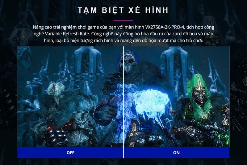 Công nghệ đồng bộ khung hình FreeSync và tương thích G-Sync trên màn hình ViewSonic VX2758A-2K-PRO-4 Công nghệ đồng bộ khung hình FreeSync và tương thích G-Sync trên màn hình ViewSonic VX2758A-2K-PRO-4