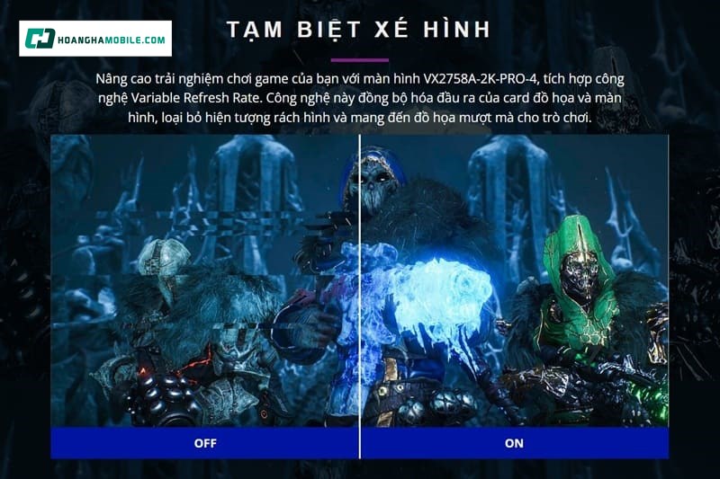 Công nghệ đồng bộ khung hình FreeSync và tương thích G-Sync trên màn hình ViewSonic VX2758A-2K-PRO-4