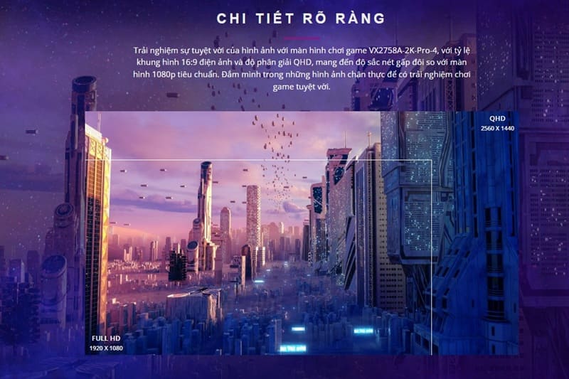 Màn hình ViewSonic VX2758A-2K-PRO-4 được trang bị tấm nền IPS kích thước 27 inch với độ phân giải QHD (2560x1440) Màn hình ViewSonic VX2758A-2K-PRO-4 được trang bị tấm nền IPS kích thước 27 inch với độ phân giải QHD (2560x1440)