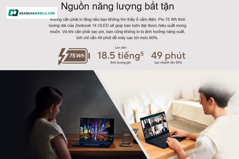 Thời lượng pin lớn. Thời lượng pin lớn.