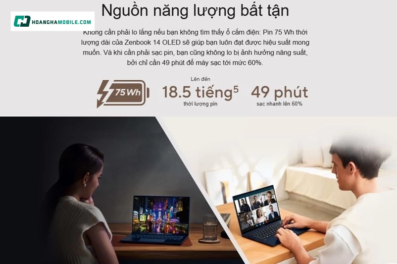 Thời lượng pin lớn. Thời lượng pin lớn.