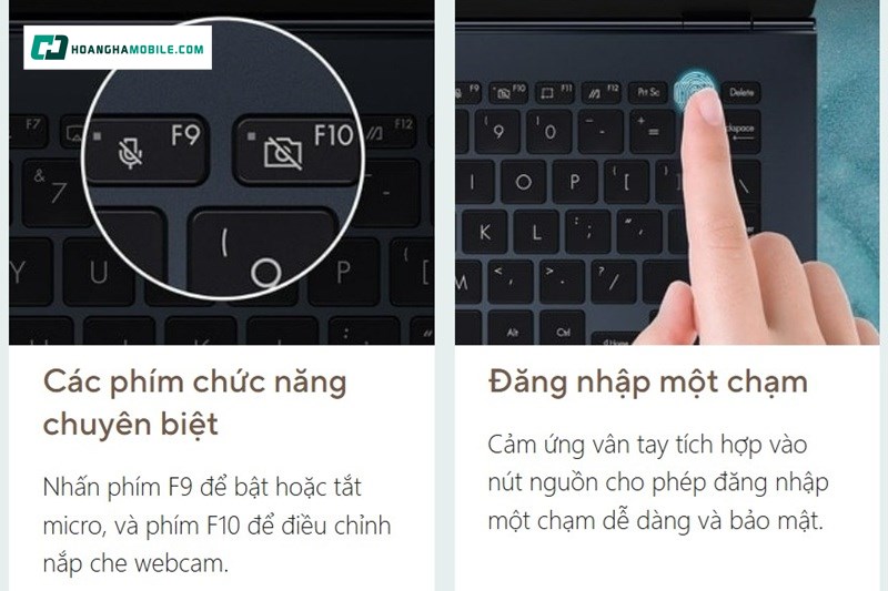 Trang bị Camera IR và Windows Hello. Trang bị Camera IR và Windows Hello.