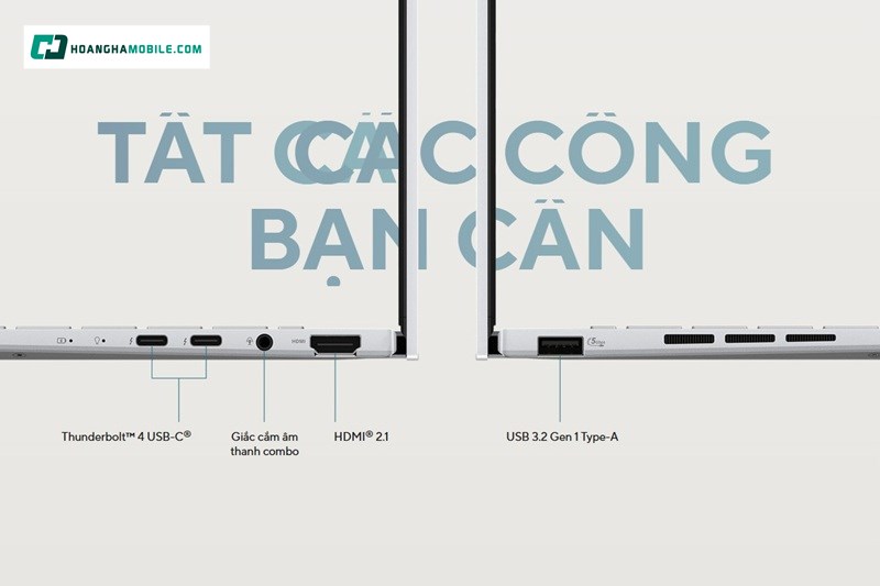 Kết nối tiên tiến với Thunderbolt 4 và Wi-Fi 7.