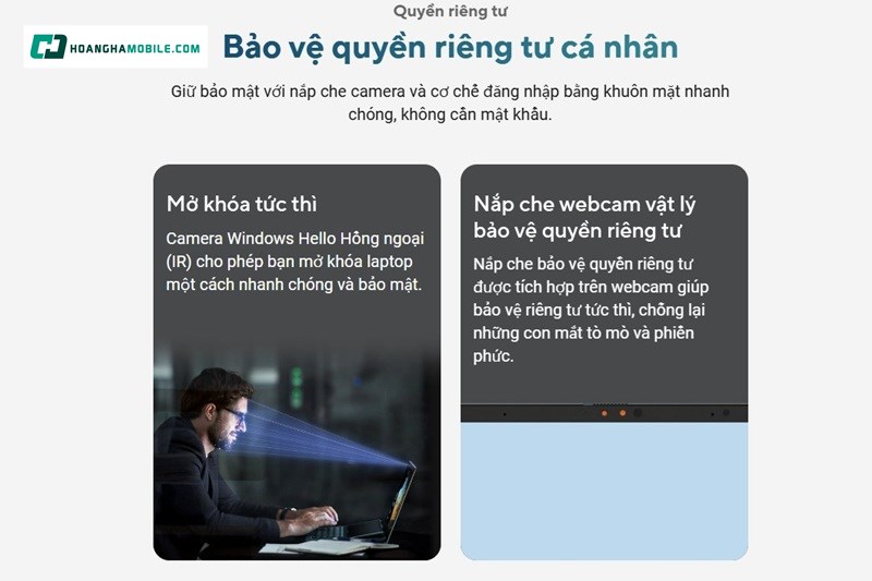 Bảo mật và tiện ích người dùng nâng cao.