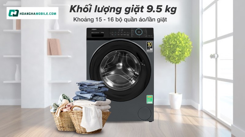 Khối lượng giặt 9.5 kg Khối lượng giặt 9.5 kg