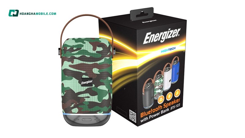 Loa Energizer Bluetooth tích hợp pin sạc dự phòng.