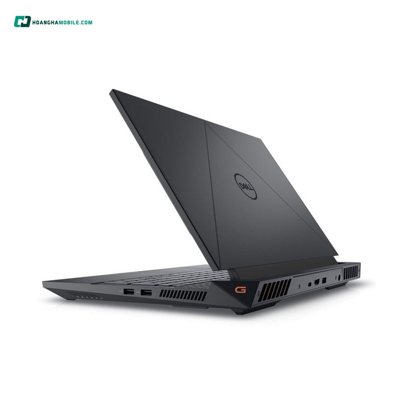 Laptop Dell G15 5530 (i7HX161W11GR4060) sở hữu thiết kế hầm hố đúng chất gaming với gam màu xám đậm kết hợp các đường nét sắc sảo