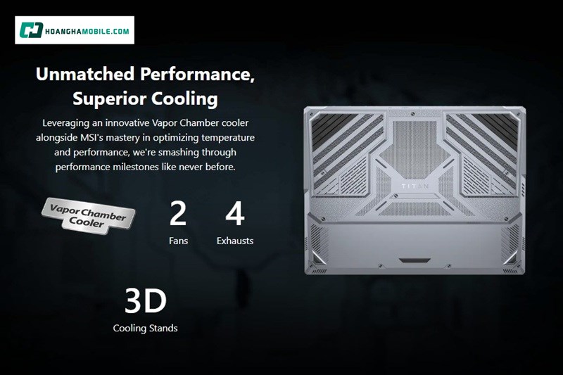 Tản nhiệt Vapor Chamber Cooler kết hợp với hai quạt lớn. Tản nhiệt Vapor Chamber Cooler kết hợp với hai quạt lớn.