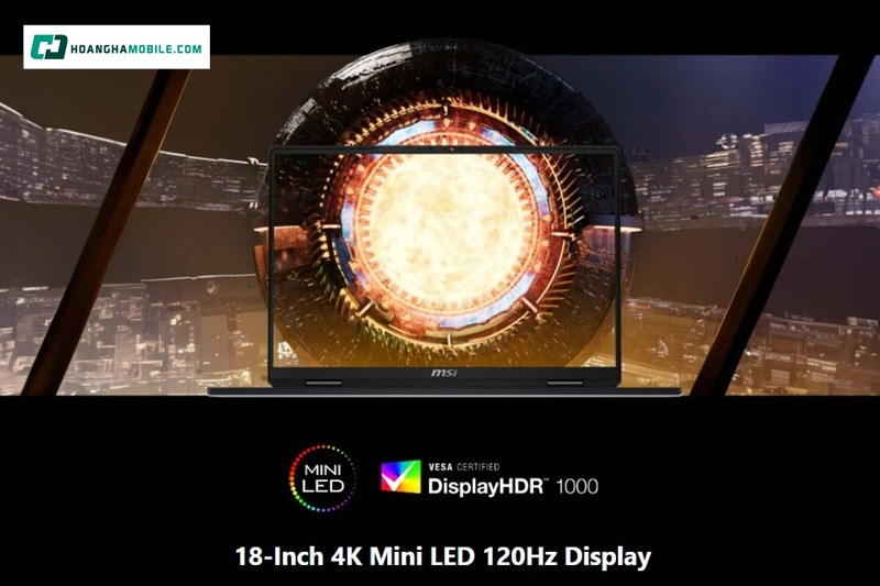 Tần số quét 120Hz và độ sáng lên tới 1000 nits. Tần số quét 120Hz và độ sáng lên tới 1000 nits.