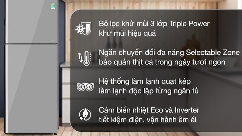 Giá tham khảo của tủ lạnh Hitachi Inverter 406 lít Giá tham khảo của tủ lạnh Hitachi Inverter 406 lít