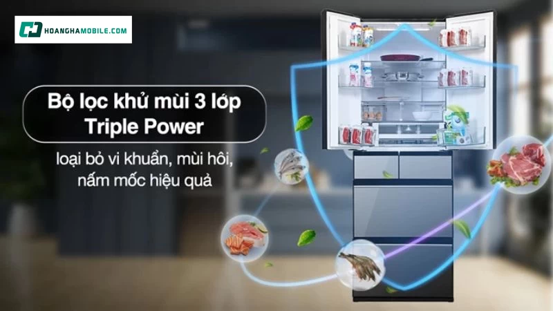 Bộ lọc khử mùi 3 lớp Triple Power Bộ lọc khử mùi 3 lớp Triple Power