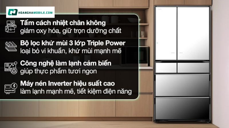Giá tham khảo của tủ lạnh Hitachi Inverter 735 lít