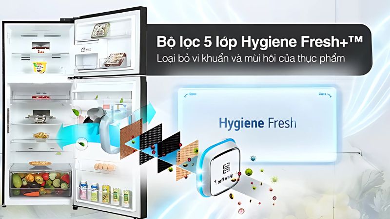 Khử mùi Hygiene Fresh+ với bộ lọc 5 lớp