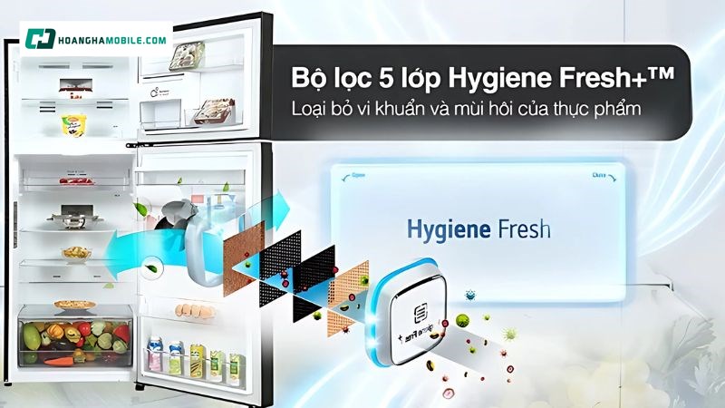 Khử mùi Hygiene Fresh+ với bộ lọc 5 lớp Khử mùi Hygiene Fresh+ với bộ lọc 5 lớp