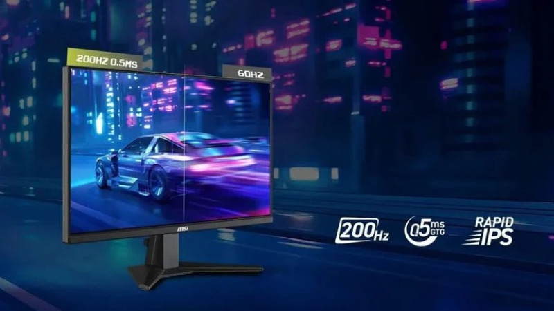 Siêu mượt với tần số quét 200Hz và phản hồi 0.5ms. Siêu mượt với tần số quét 200Hz và phản hồi 0.5ms.