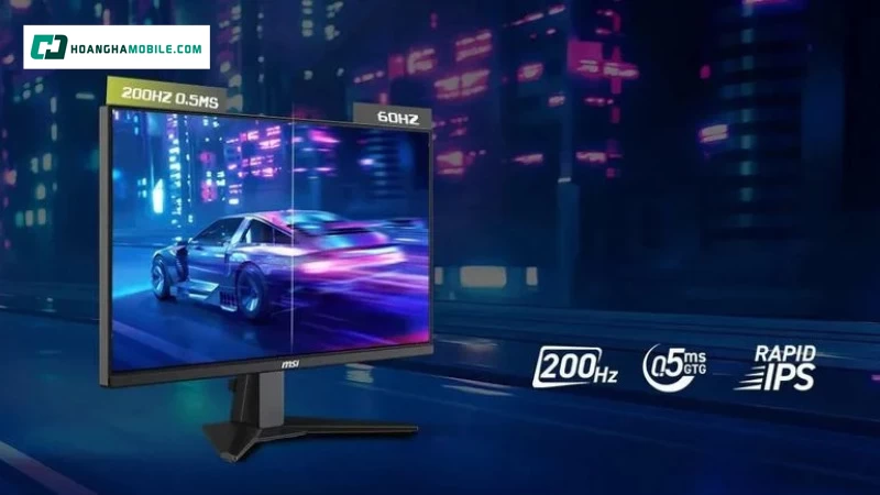 Siêu mượt với tần số quét 200Hz và phản hồi 0.5ms. Siêu mượt với tần số quét 200Hz và phản hồi 0.5ms.