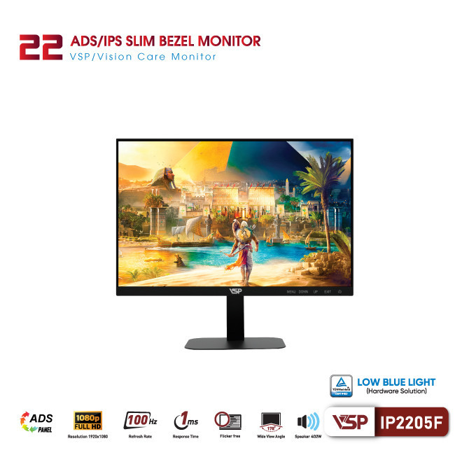 Màn hình VSP IP2205F là sản phẩm màn hình phẳng 21.45 inch sở hữu tấm nền IPS chất lượng cao