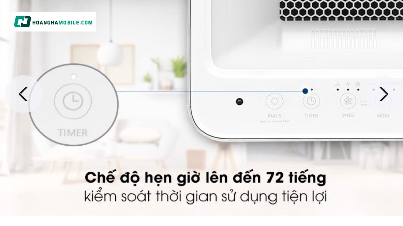 Chức năng hẹn giờ hoạt động lên đến 72 tiếng