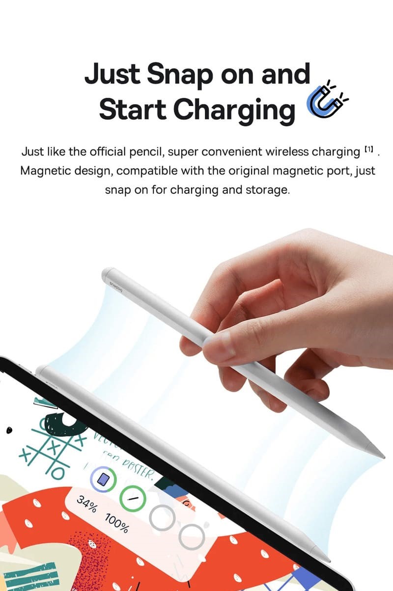 Baseus Pencil 2 Smooth Writing Wireless Charging Stylus được bổ sung tính năng sạc không dây từ tính