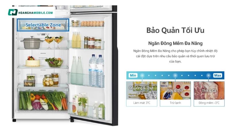 Ngăn đông mềm Selectable Zone Ngăn đông mềm Selectable Zone