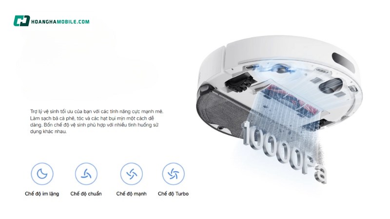 Lực hút đến 10.000Pa